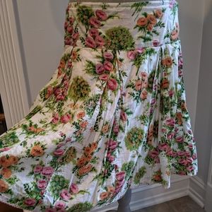 Anthropology Floral Skirt